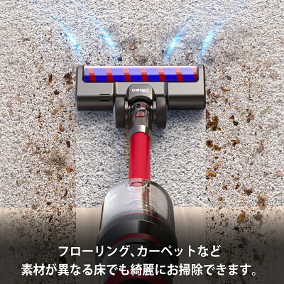 リソウジャパン ハンディ掃除機 コードレス サイクロン式 RS-006 25000PA  LEDランプ付き